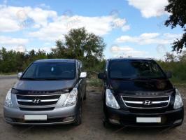 Дефлектор капота (мухобойка) HYUNDAI H-1/Grand Starex с 2007 г.в. (Хюндай Старекс) Вип Тюнинг